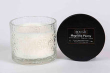 Load image into Gallery viewer, Magnolia Peony Bougie Cut Glass Clear
