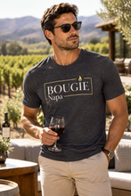 Load image into Gallery viewer, Men's Dark Grey "Bougie Napa" Tee Shirt
