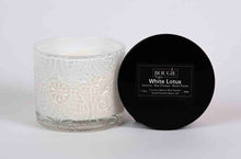 Load image into Gallery viewer, Lily of the Valley Bougie Cut White Glass