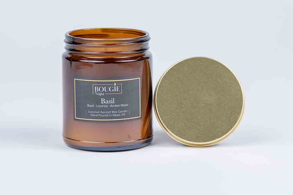 Basil Bougie Amber Jar – Bougie Napa