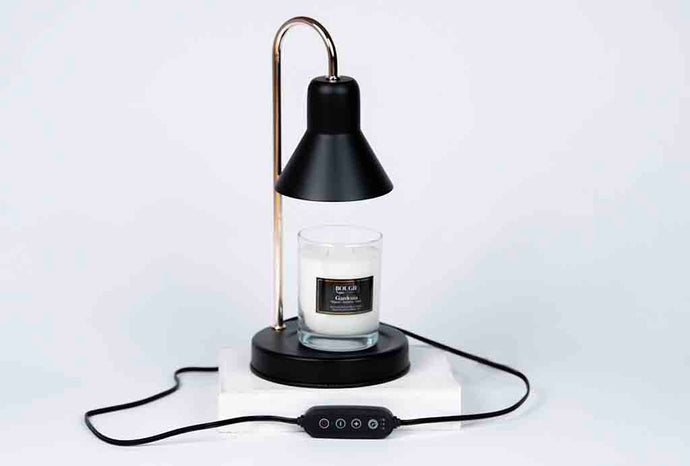 Black candle warming light with timer